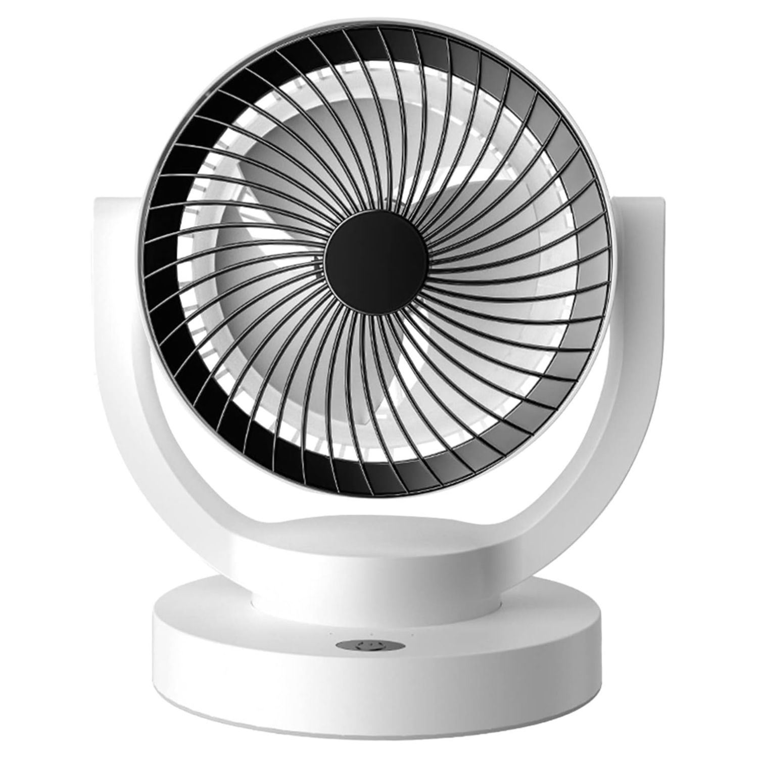 Ventilador Recargable de Escritorio Silencioso USB-C con 3 Velocidades y Ángulo Ajustable